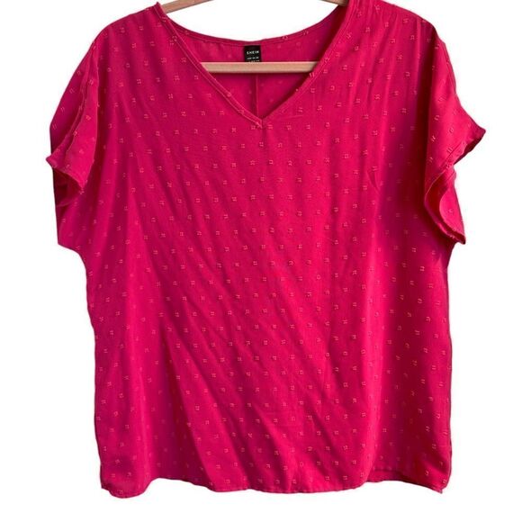 SHEIN Lune Swiss Dot Batwing Top - Picture 3 of 5